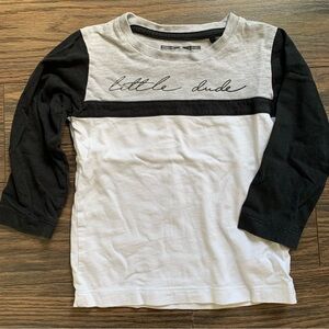 Cute Next Black and White 'Little Dude' Long Sleeve Tee Size 18-24months